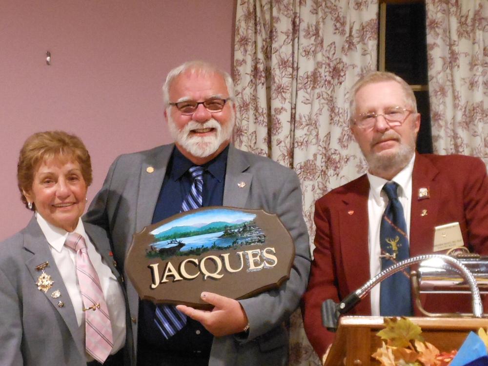 State President Jacques with gift from Lodge #81