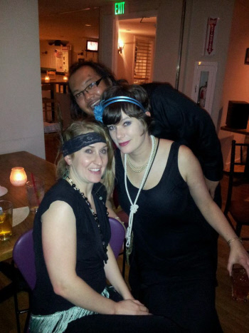 Stephanie, Vincet & Celeste at Celeste's Roaring 20's Birthday Party and Benefit Night for Youth Care of King County WA