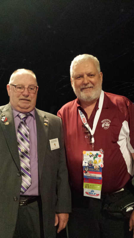 Minnesota Elks State President with ER Patrick Cleary at the National Elks Convention in Houston Texas. 