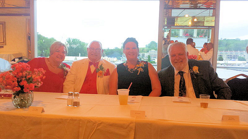 Butch and Diane Blight ELKS State President with Jill Kowitz and ER Patrick Cleary Stillwater #179 at the Banquet and River Boat Ride on the Saint Croix.  