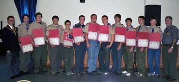 Lewiston Elks Honor Eagle Scouts