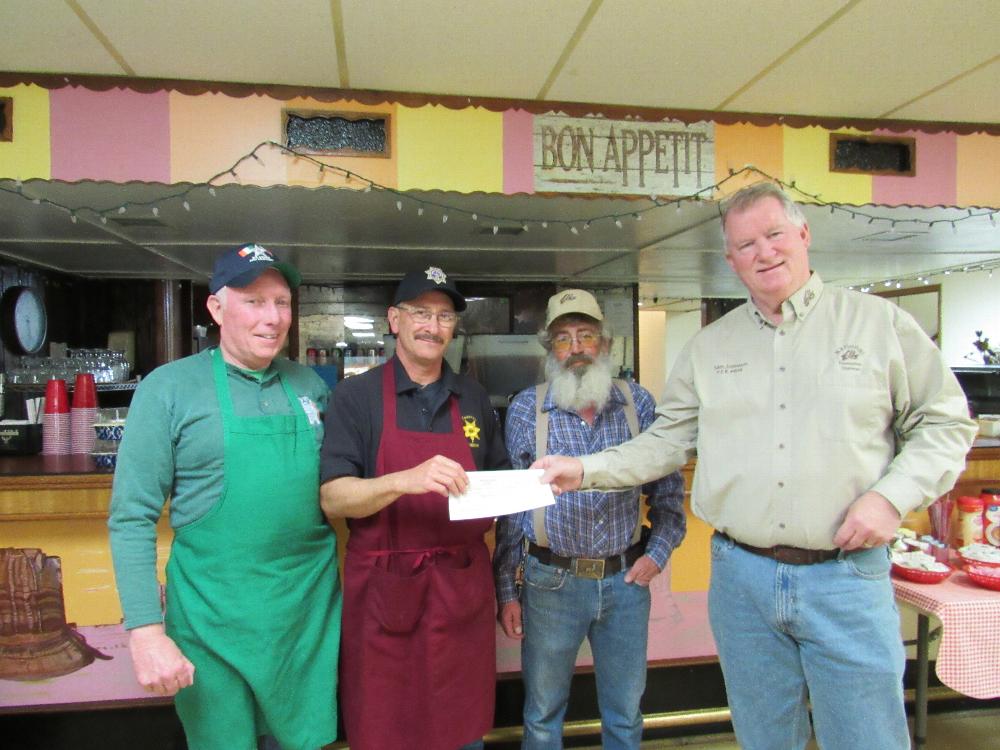 Salida Elks donation to Chaffee County Crime Stoppers from the Anniversary Grant 2017-2018