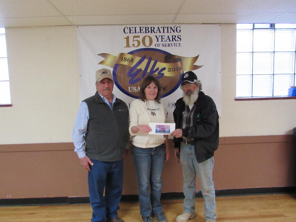 Colorado Farm to Table receiving their $150 check in celebration of the Elks 150th Anniversary
