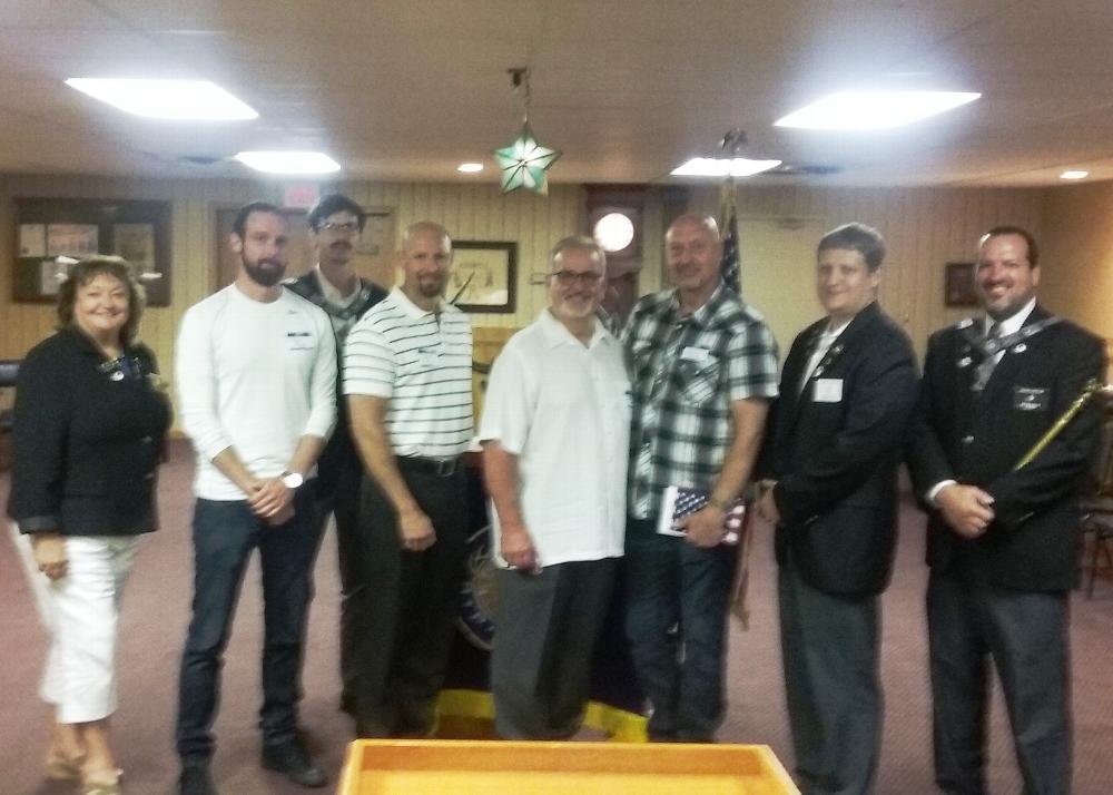 Officers of Galena Elks Lodge #882 welcome 4 of our newest members initiated August 15, 2017.