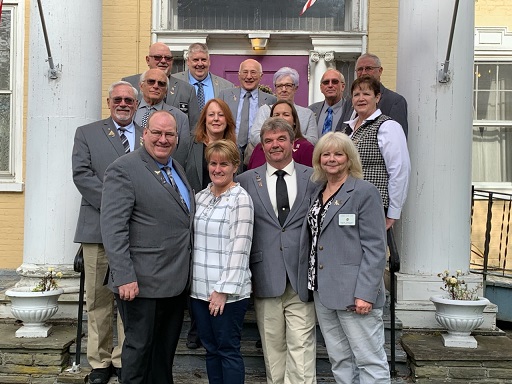 2019 State President Visit to Owego Lodge.
Front Row: State President Brian J. Greene, First Lady Tonia Balfour, Owego ER Steve Gregory and Diane Gregory (Loyal Knight)
