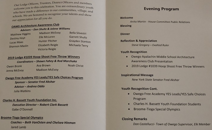 2019 Youth Recognition Program