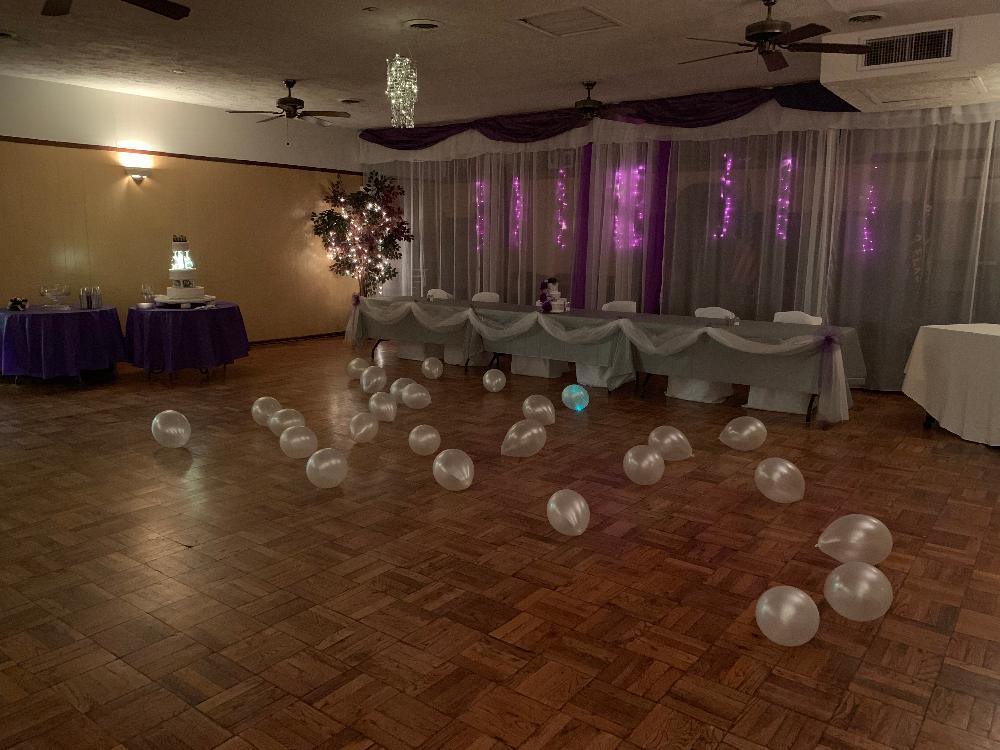 Wedding Reception: Punch Bowl / Cake Table / Head Table / Dance Floor