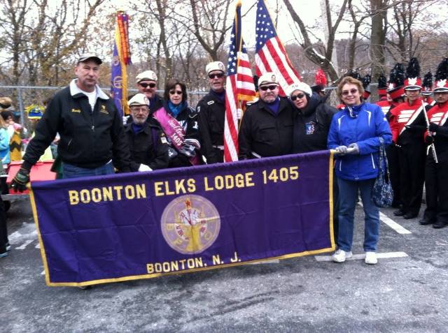 Boonton Elks chilling at the Fireman's Christmas Parade in Boonton at the step off site.
