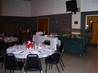 Dinner with salad bar using the North room.