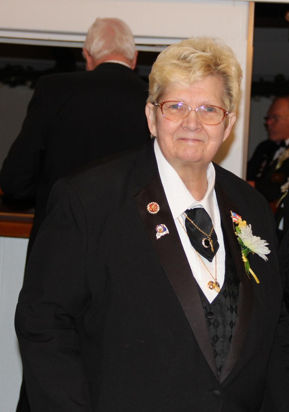 Lodge Treasurer, Betty Legere, PER
