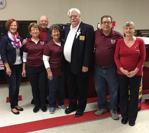 2017 ADBC Veterans Dinners with all the Helpers and State President John Penn in the center.  At left is Wheeling 28 ER Rosalie Kimball.  Great job to all in honoring the VETS.  
