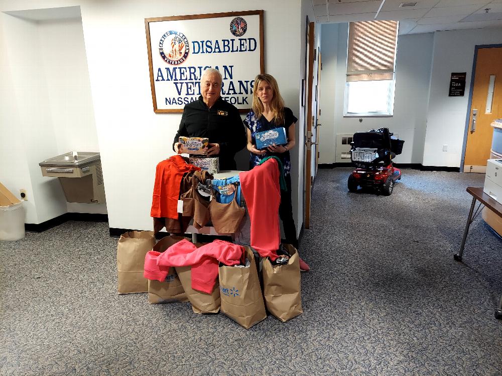 Donations to Northport VA Hospital, Christon Butcher VA staff.
