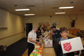Our Lodge teamed up with the Salvation Army to provide food baskets last year at Thanksgiving