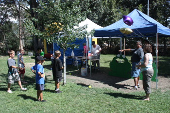 Games for the kids at the 75th, held at Elks Park
