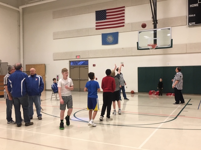 Pierre Elks Lodge 1953 conducted the annual Elks Hoop Shoot December 2, 2018 at Georgia Morse Middle School in Pierre.  Shown here are some of the participants, practicing before the competition.