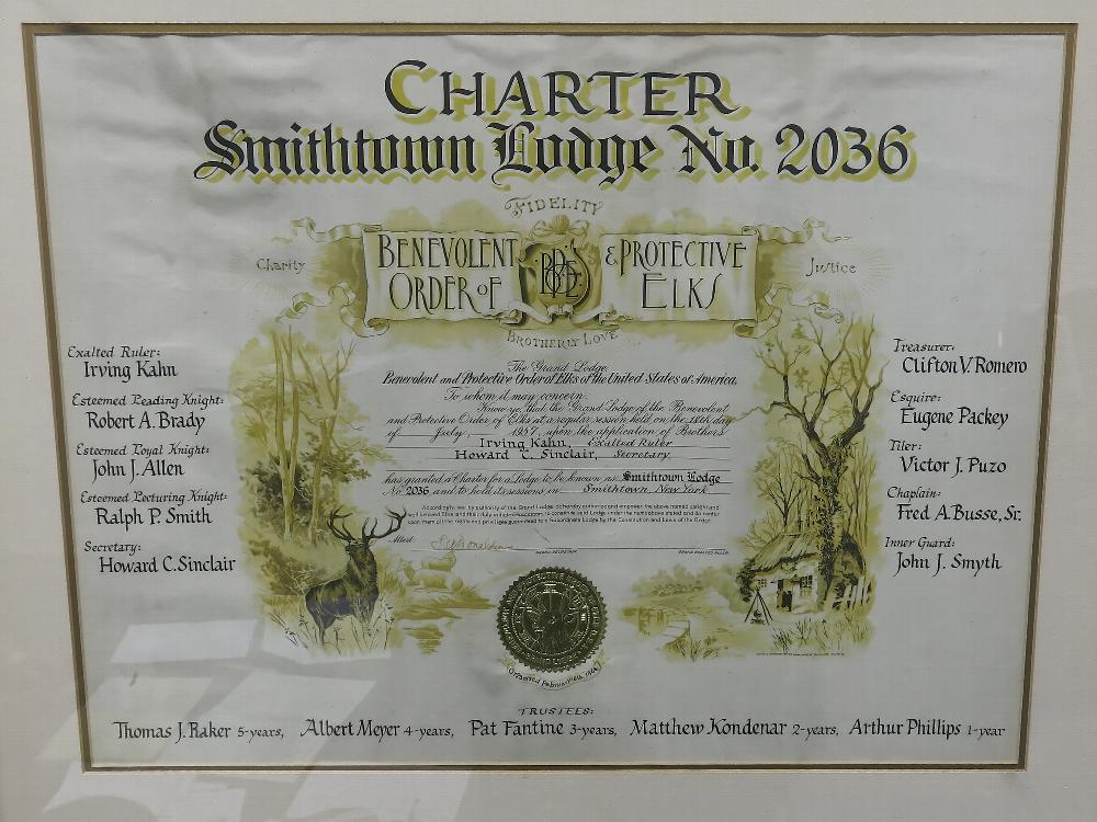 The Lodge's Charter - 1957