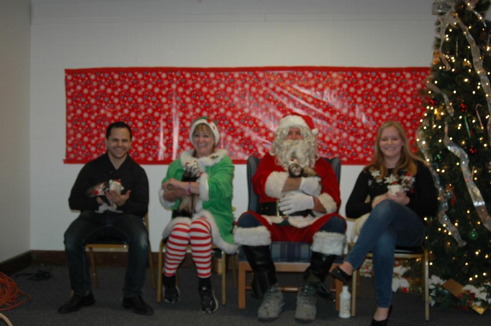 Photos with Santa - fun with ferrets!