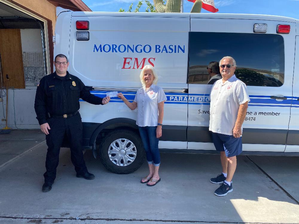 Gratitude Grant donation to Morongo Basin Ambulance