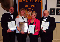 From left to right - Mark Sedore, Lynn Sedore, Kelly Haggmark, Rick Haggmark 2017 award recipients