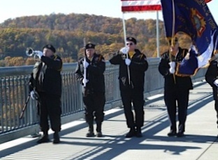 Color guard from the VFW in Highland NY