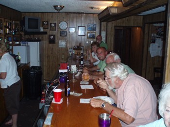 Friday Social (May 28 10).  Everyone at the bar having a great time!
