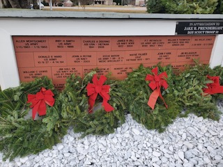Wreaths Across America Lake Oconee Lodge Veterans Wall Dec 18, 2021