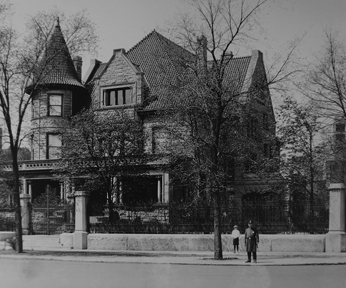 A large crowd gathered at the then-under construction Memorial on June 7, 1924 for the laying of the cornerstone.