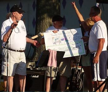 Aug 24, 2013 - Thursday Night Poker Club presentation of donation to 1st Annual Jolly Corks Bash!!
