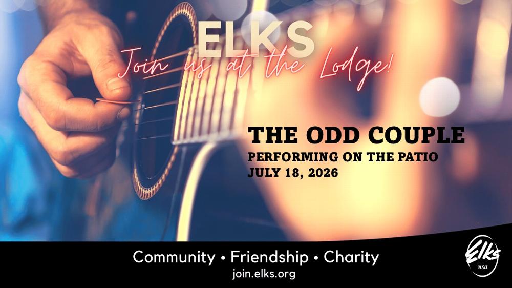 LIVE MUSIC PERFORMED BY THE ODD COUPLE . JULY 18, 2026