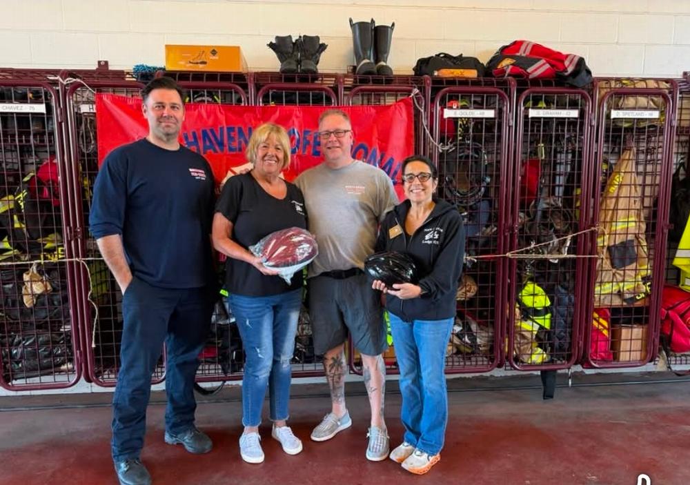On May 16, 2025 New haven Elks Lodge #25 held a bicycle safety event at North Haven Fire Department headquarters. Bicycle helmets secure through CT Elks Child Safety commission were distributed to North Haven elementary school students .