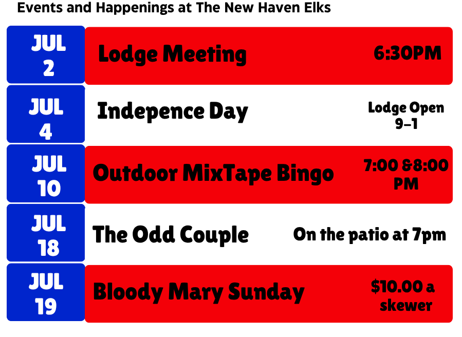 JULY EVENTS 