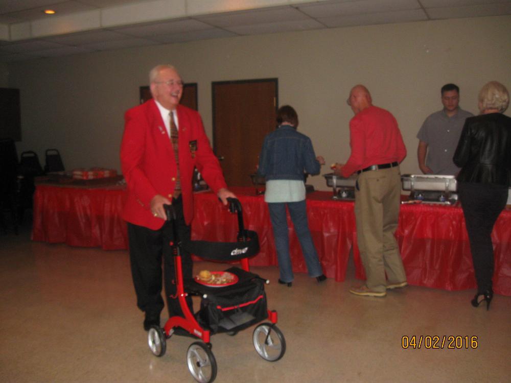 In line for dinner at the western dance. Jim Vlock 