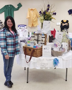 Leeann Heasley, Chairperson of the 1st Annual Basket Raffle, had a successful day, raising approx. $3000. for the In-House Scholarship Program.