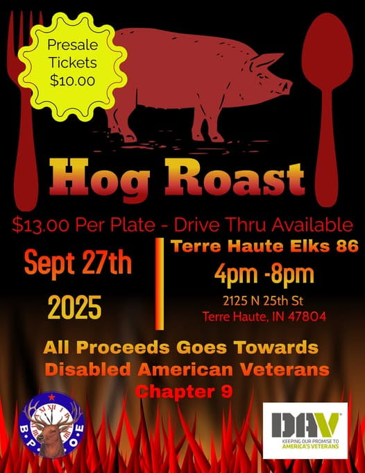 Hog Roast by Elks to benefit DAV