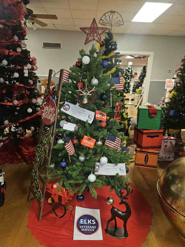Decorating Our Elk Tree at Zorah Shrine Feztival of Trees