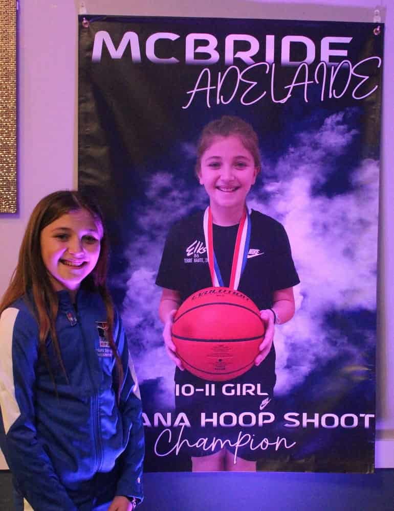 Adelaide McBride poster at Regional Hoop Shoot