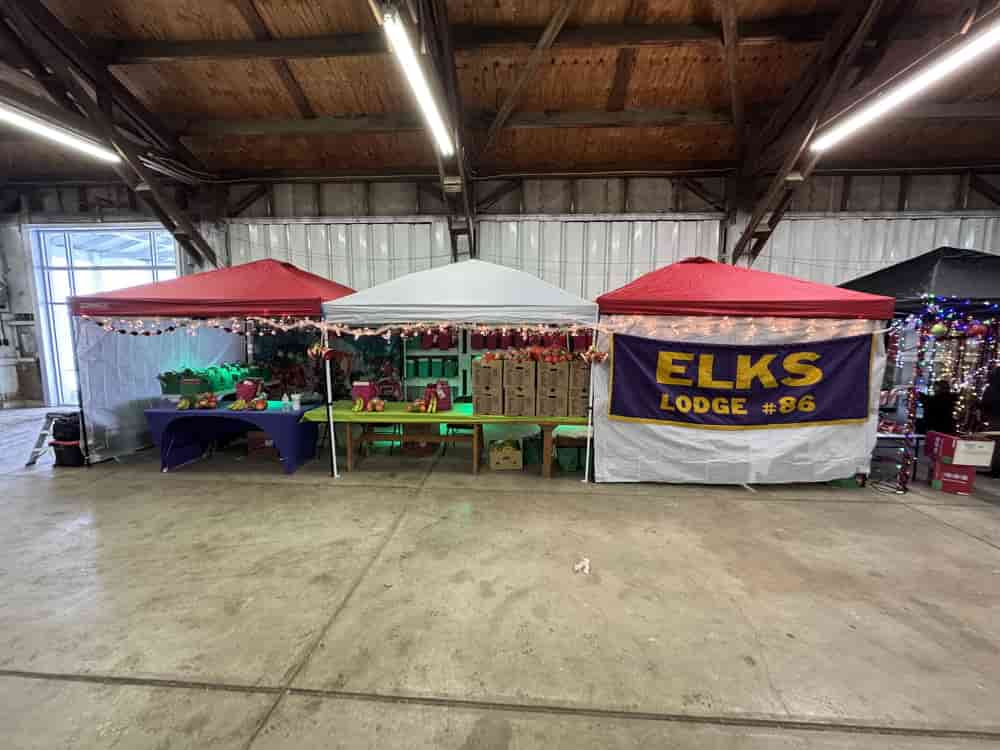 Whoville Setup - Ready to Pass Out Food Baskets