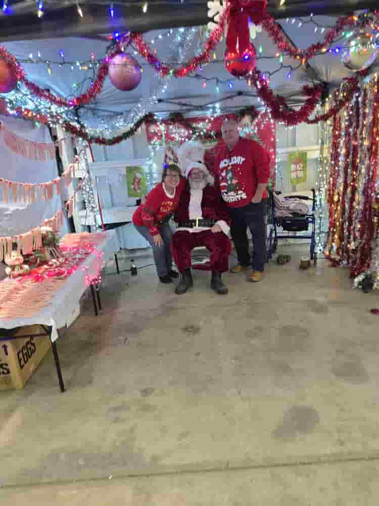Santa Claus with the Secretary and Lecturing Knight