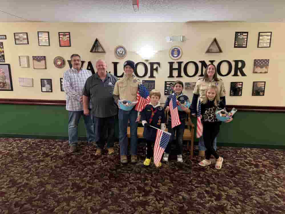 Wyndmoor - Elks and Boy Scouts Visiting Veterans with Gifts