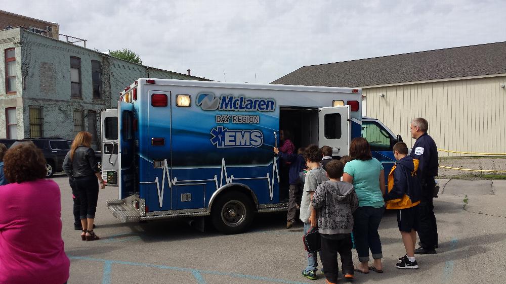 Special Needs Children checking out the EMS rig