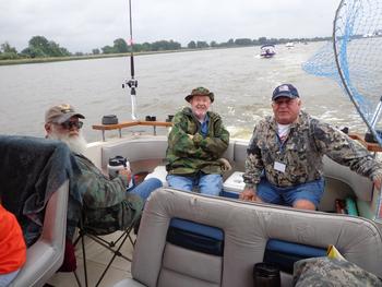 A group of Vets heading out for a day of fun in the Walleyes for Warriors aboard the Connie Jo