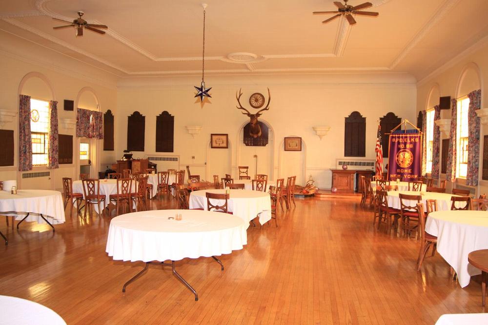 Lodge Room Set Up for Banquet