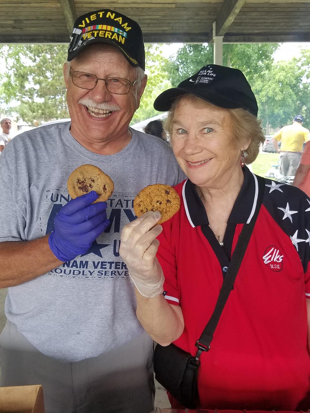 Serving up Cookies at the VA Veterans Picnic 2018. 