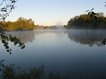 October morning from campsite 21, the lake