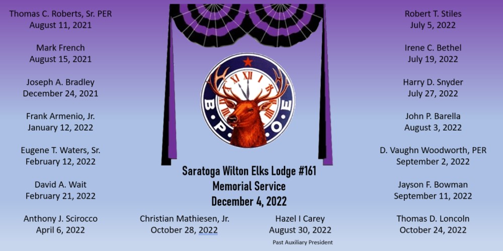 2022 Lodge Memorial Service