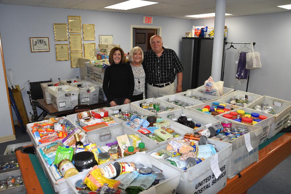 Food donated by USPS with Betsy, ER Gerry Conboy and Ben Buffa