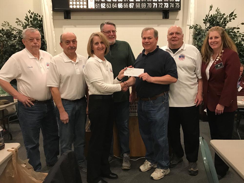 Where it all began - Anniversary Grant presentation in early 2018.
Chuck, Ed, Gail, Peter, the Director, Ben and ER Debbie.