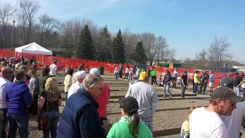 Annual Winter Frozen Balls Bocce Ball Tournament. Yes it was that warm this year. 