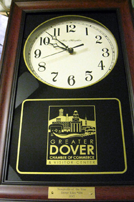 Beautiful Clock Awarded to the Dover Elks #184