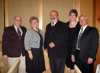 Garry Allard, Barbara Allard, Frank Santin, and Lisa and Merle Wentworth attend the 2013 Greater Chamber of Commerce Dinner where the Dover Elks received the award for Non Profit of the Year!!